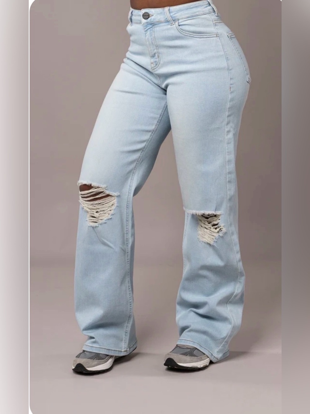 FIT Jeans Baggy Ripped Vintage Blue Size Small